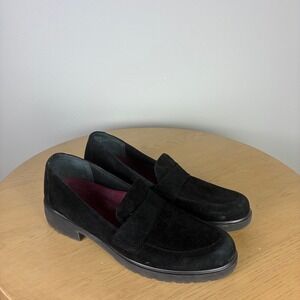 Munro Geena Black‎ Suede Loafers Comfortable Slip On Women's 9.5 Business Casual